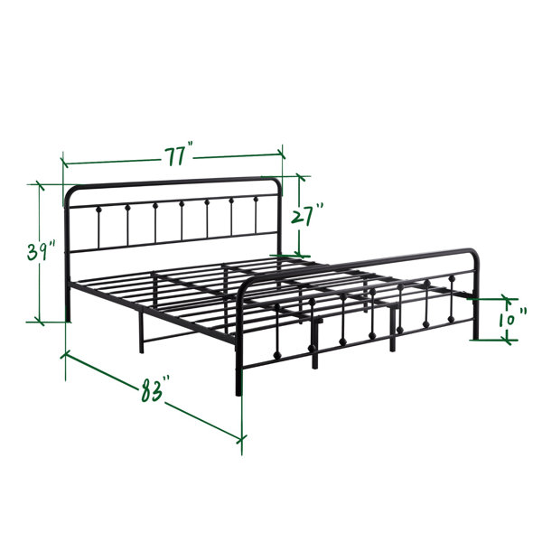Andover Mills™ Ashburton 40" Standard Modernism Metal Bed Frame with